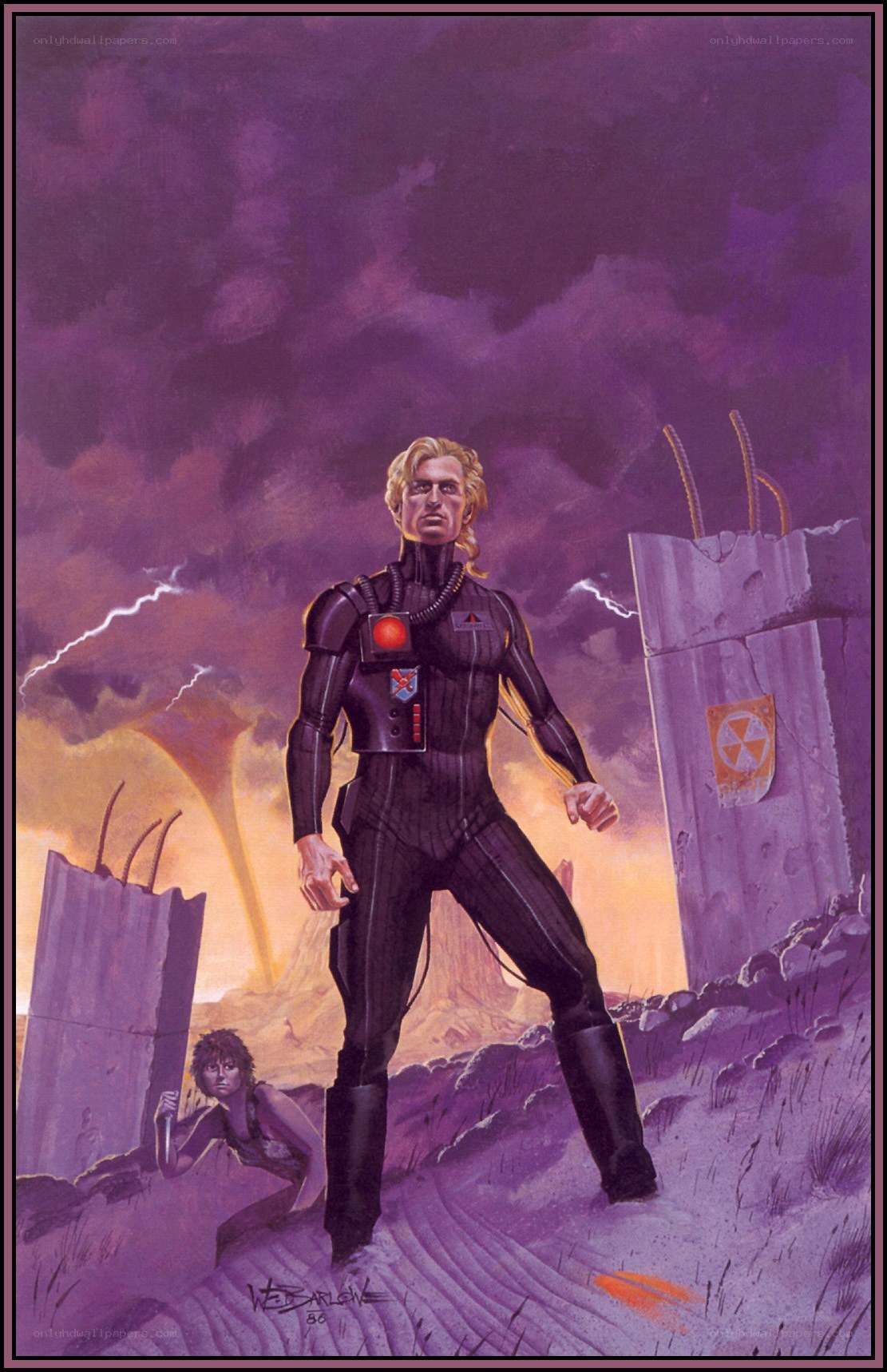 sci-fi soldier in wasteland