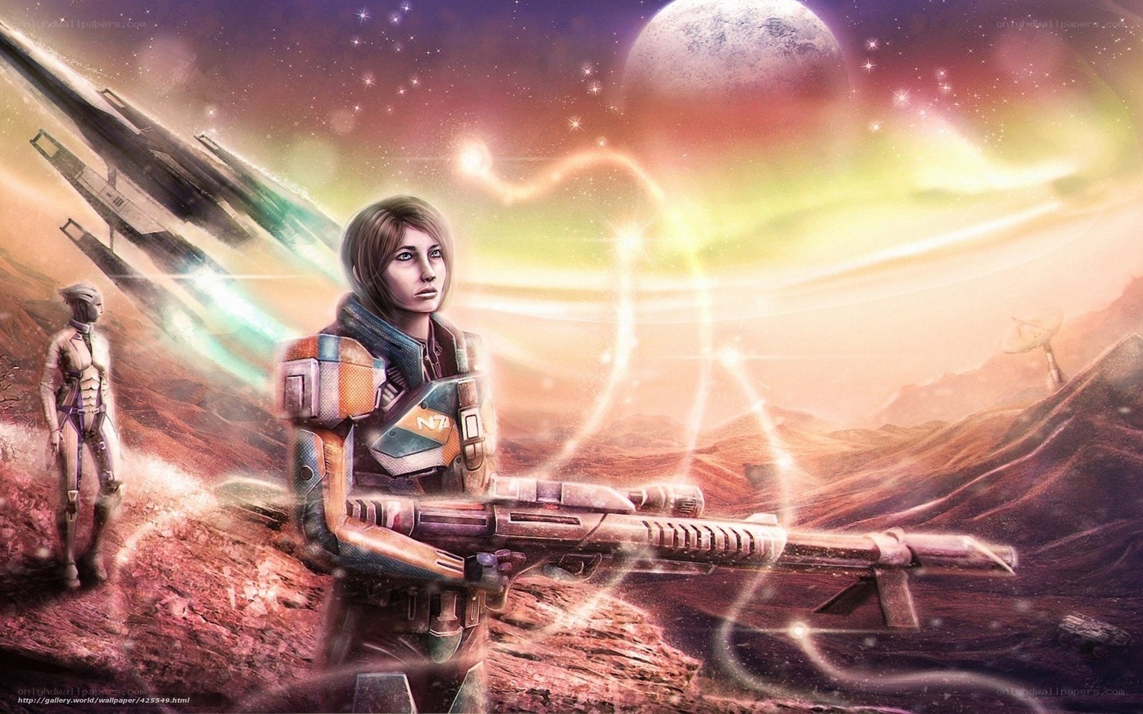 sci-fi soldier on alien planet