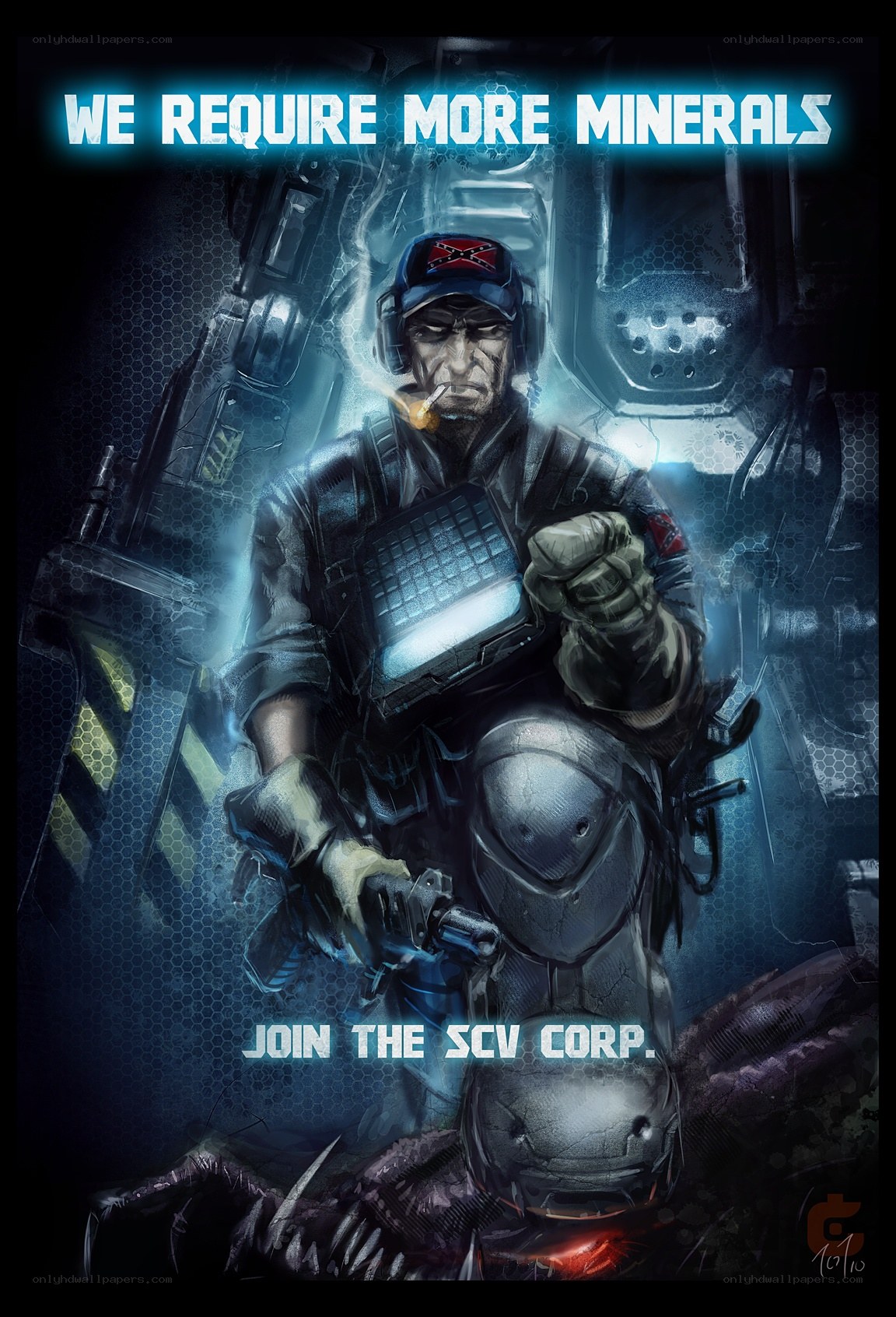 Sci-fi soldier recruitment poster