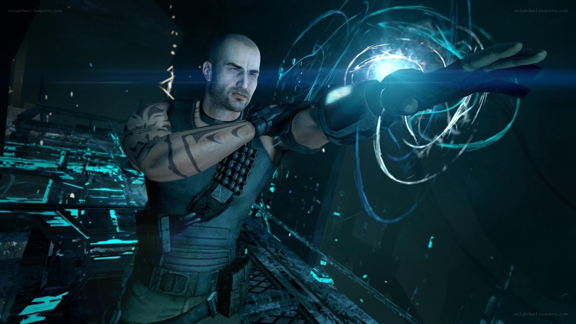 sci-fi soldier with energy weapon