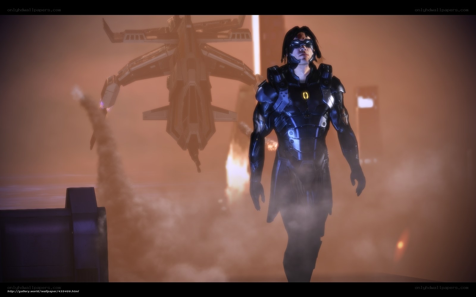 sci-fi soldier with ship