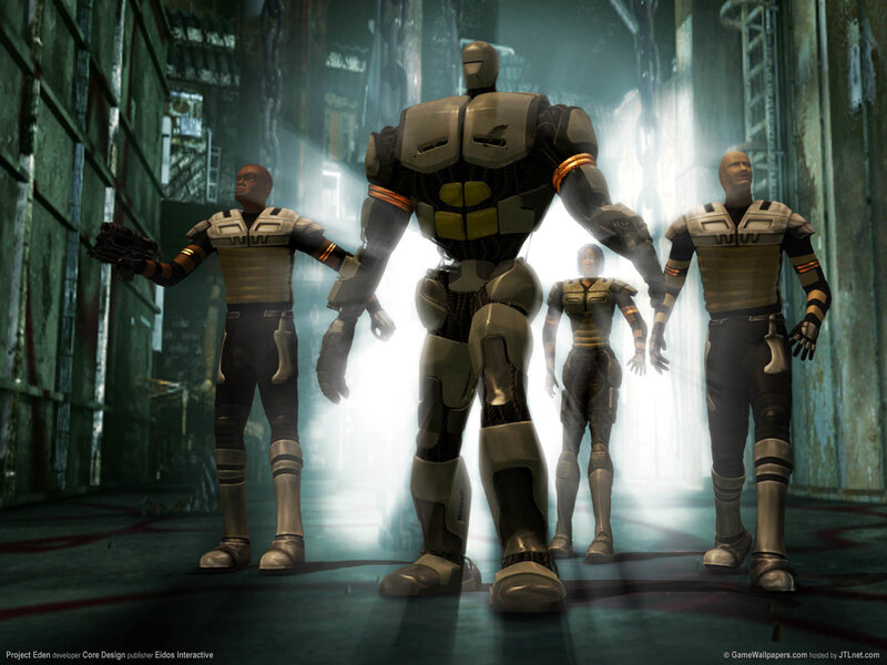 Sci-fi soldiers in a corridor