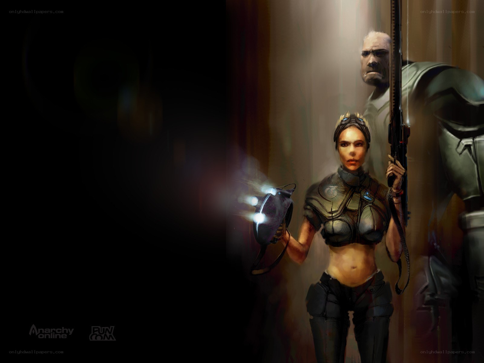sci-fi soldiers in corridor
