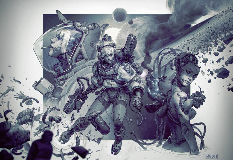 Sci-fi Soldiers in Space