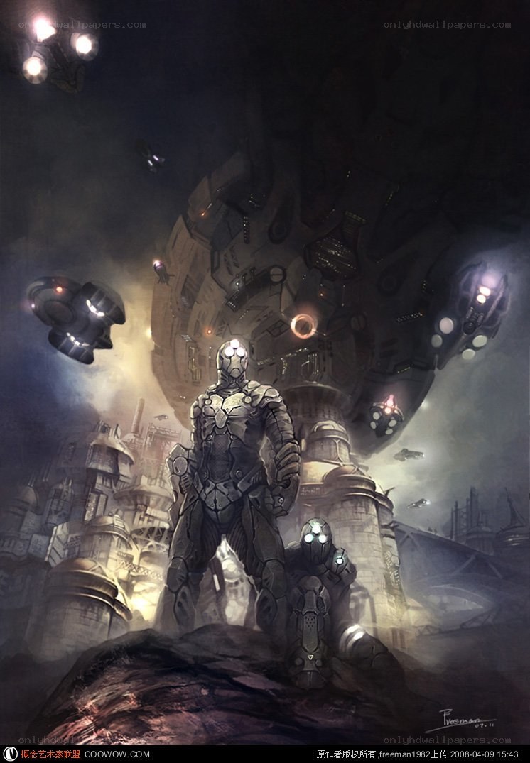 sci-fi soldiers on alien planet