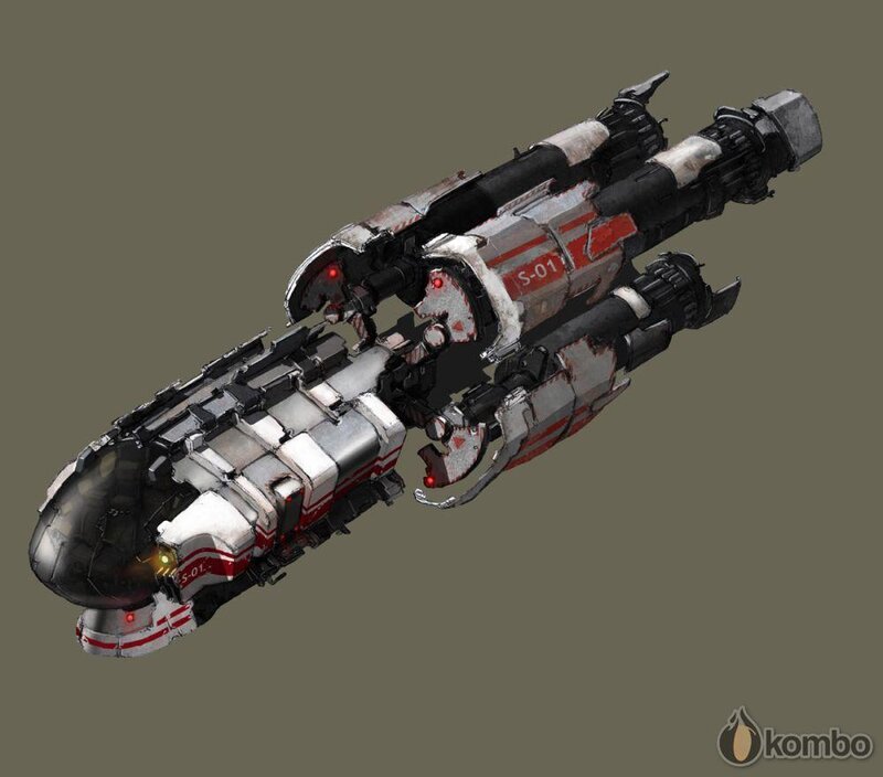 Sci-fi spaceship concept art