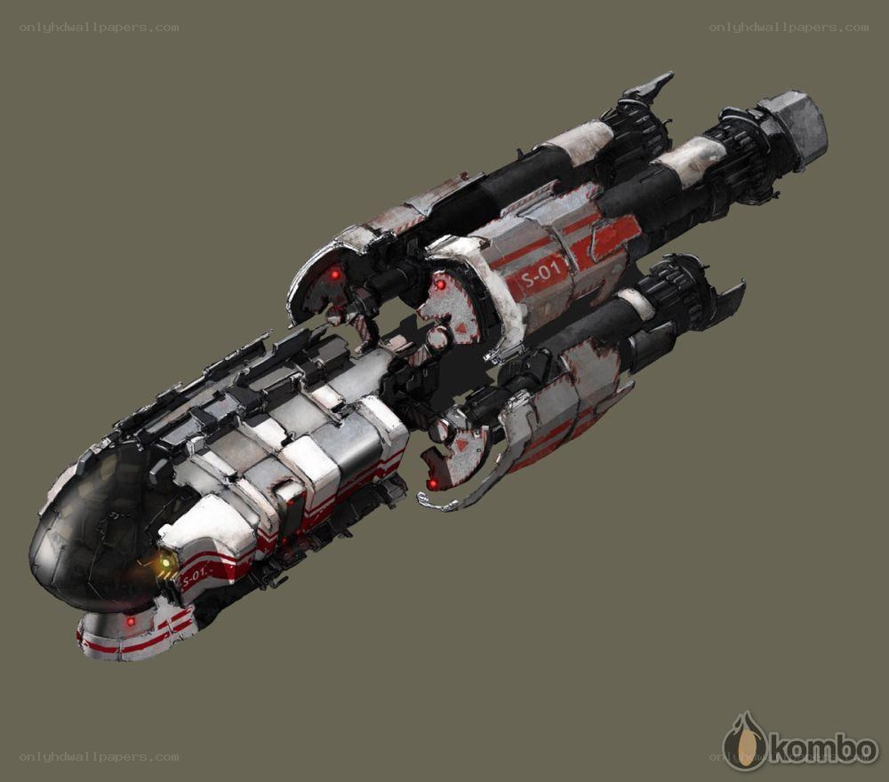 Sci-fi spaceship concept art