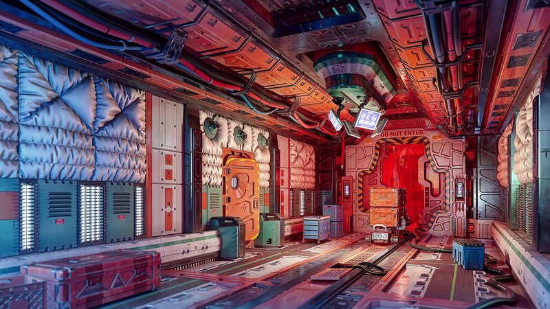 Sci-fi Spaceship Corridor