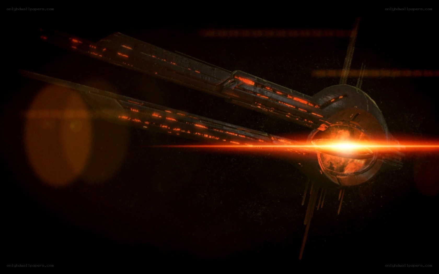 sci-fi spaceship in space