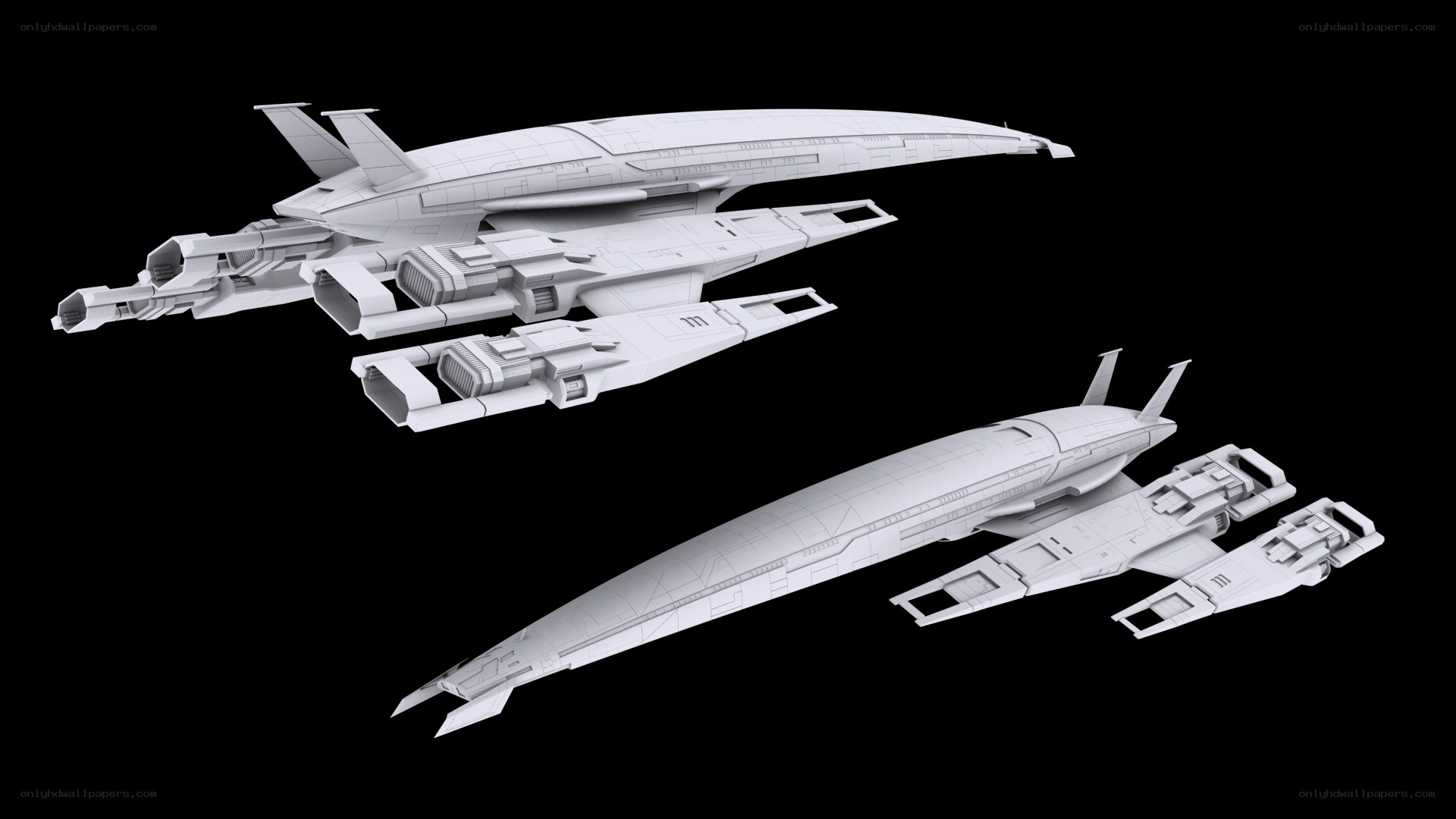 Sci-fi spaceship models