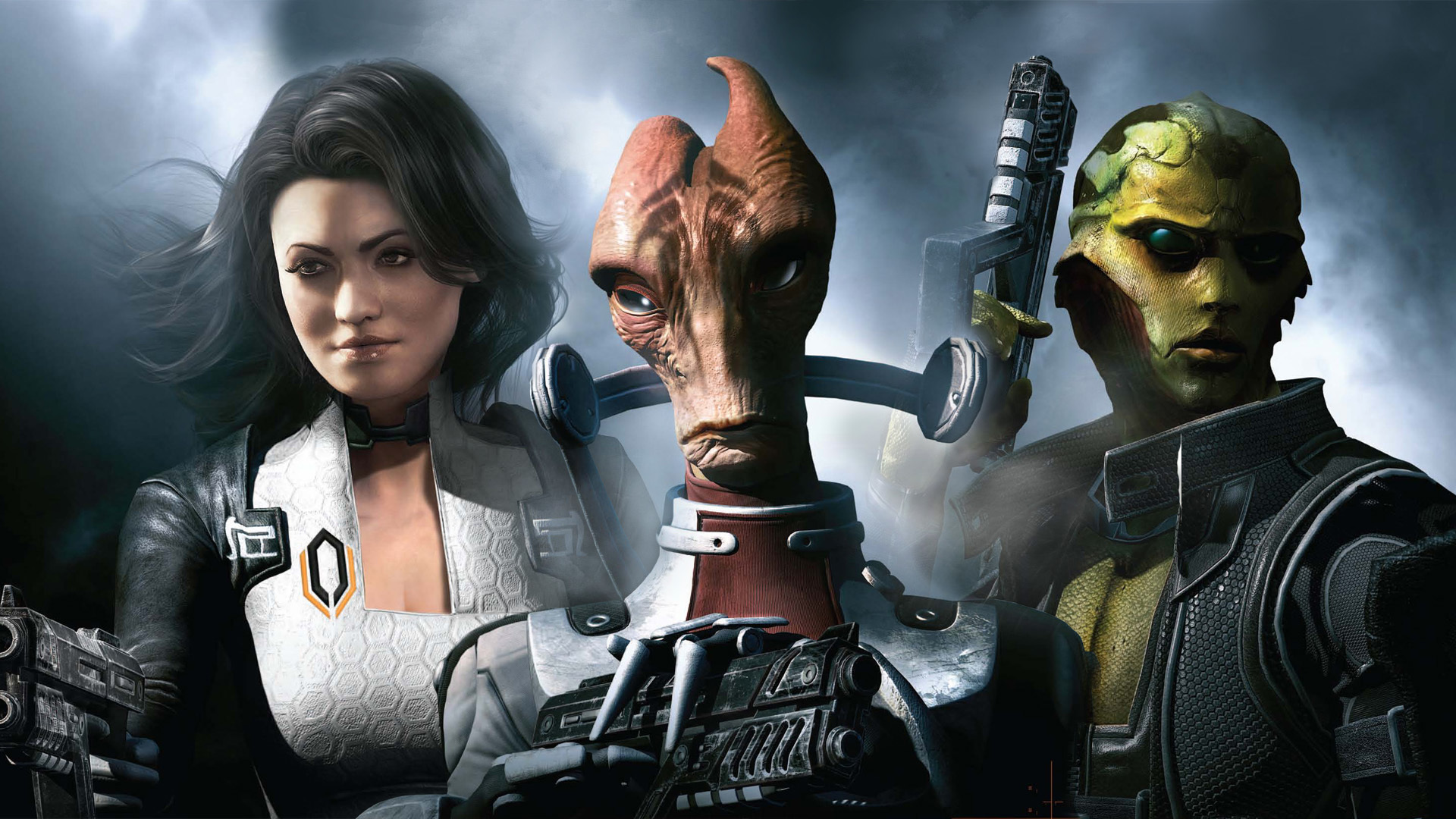 sci-fi squad with alien members