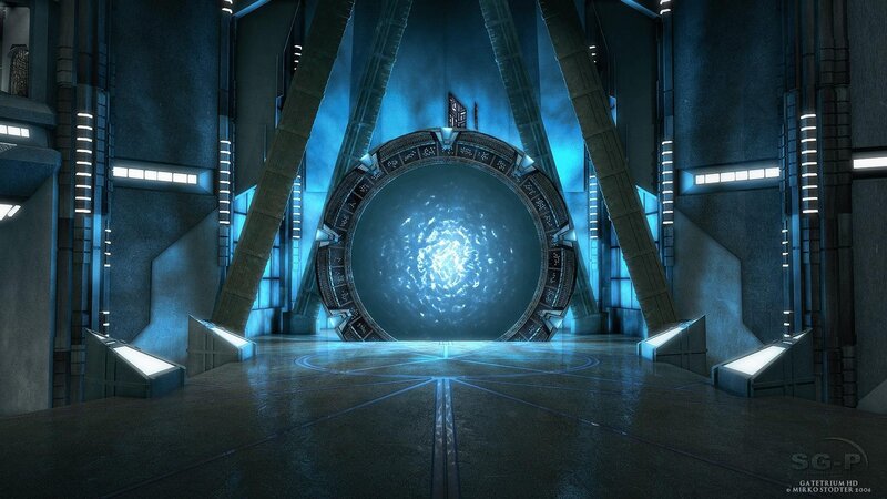 Sci-fi stargate chamber