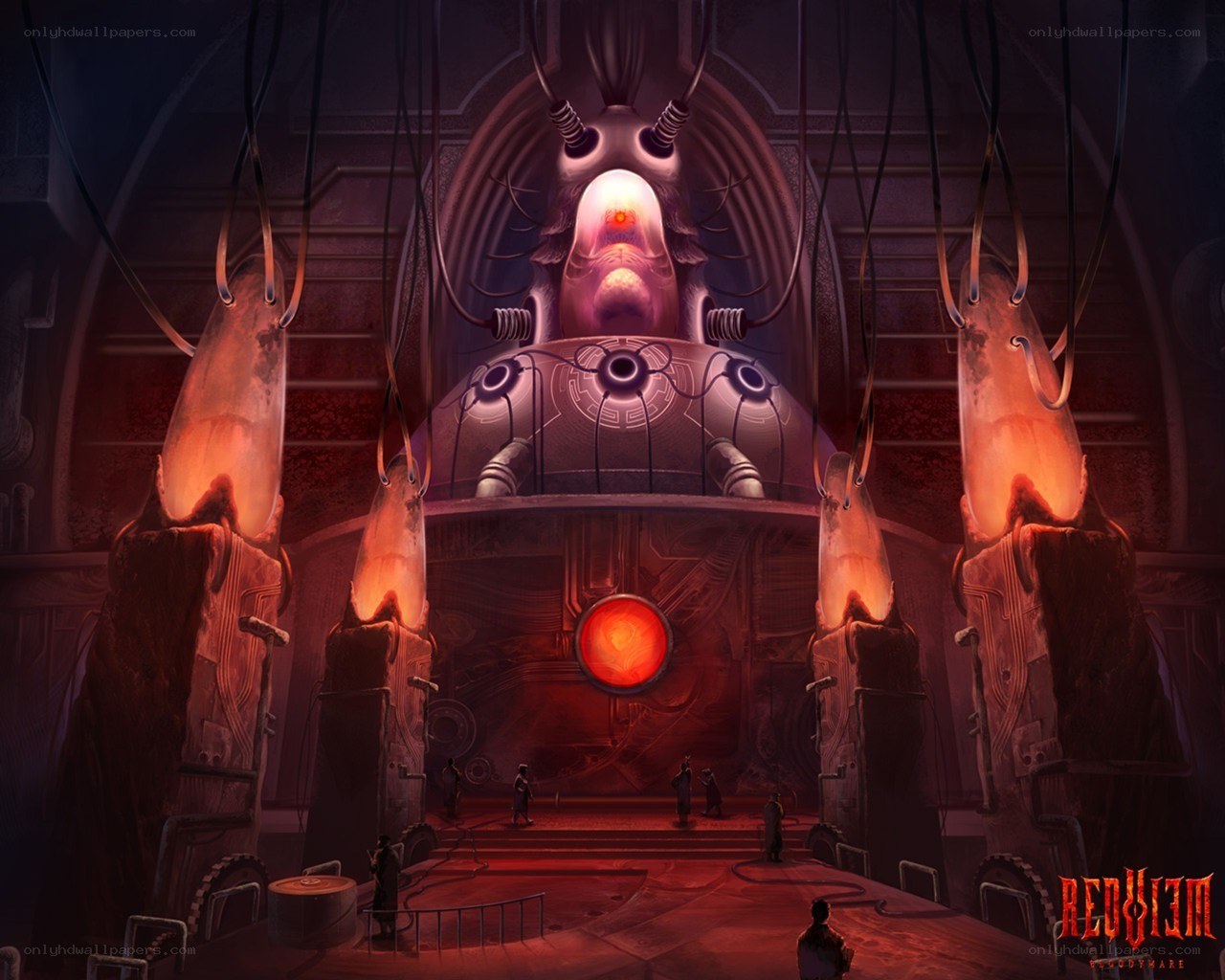 Sci-fi temple with central machine