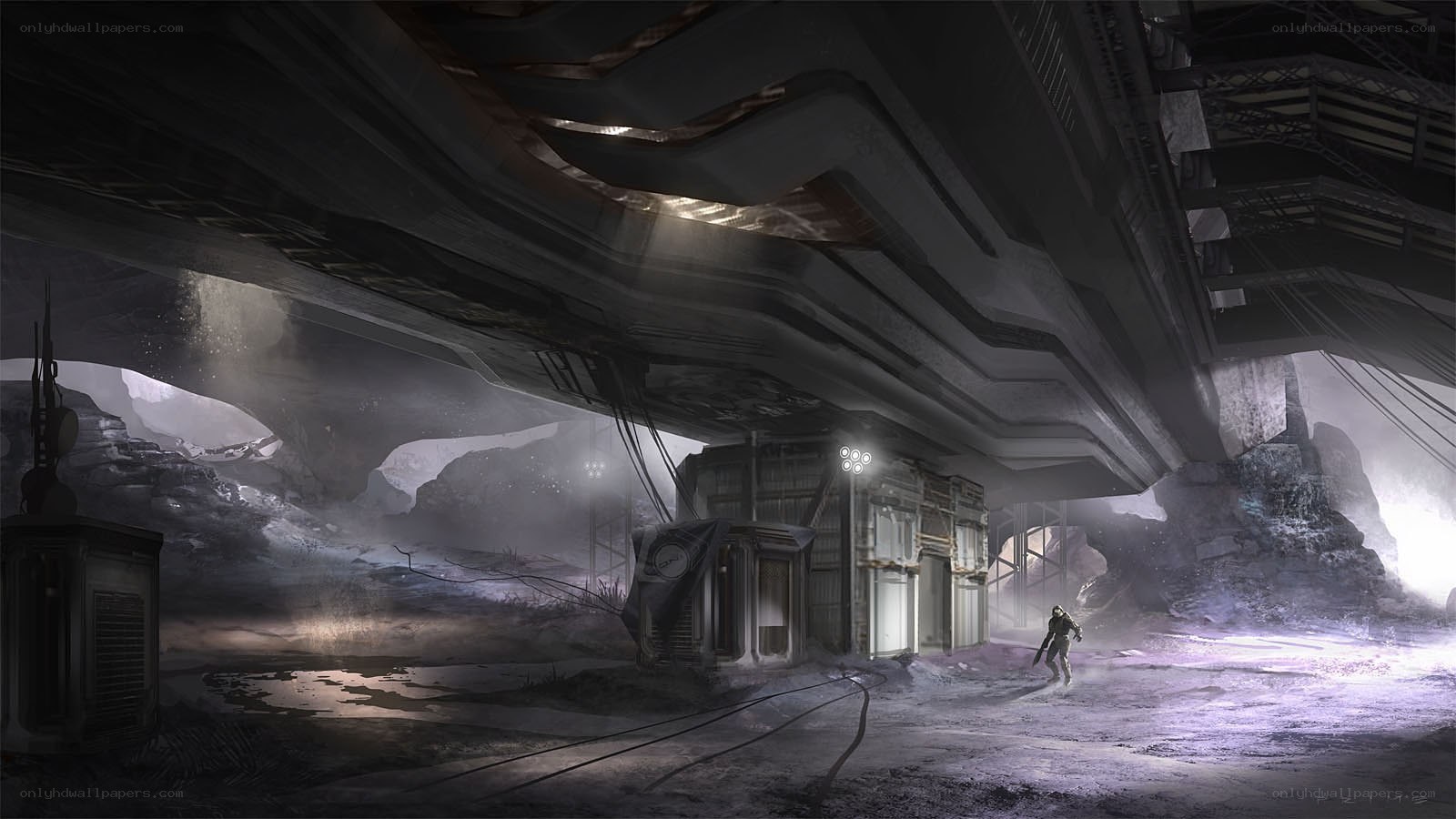 sci-fi underground facility