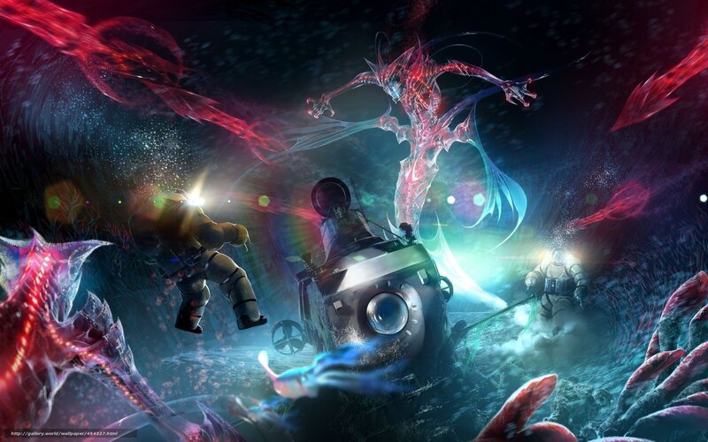 sci-fi underwater battle