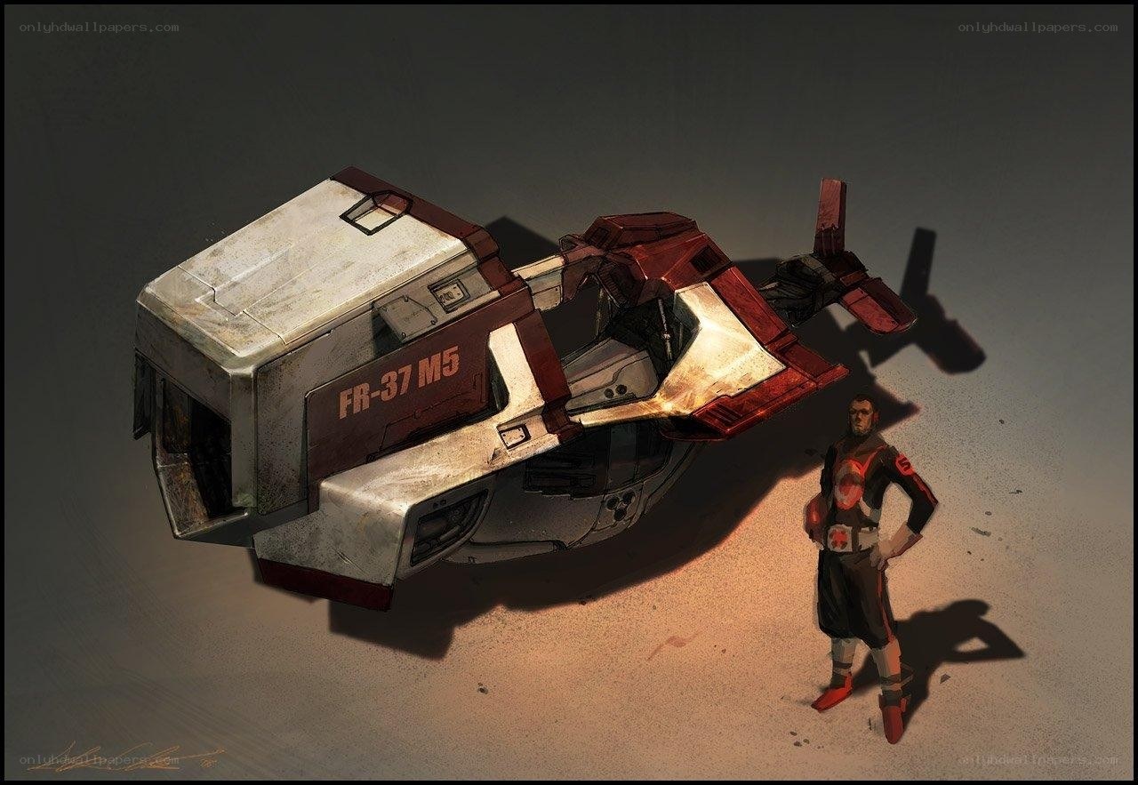 Sci-fi vehicle concept art