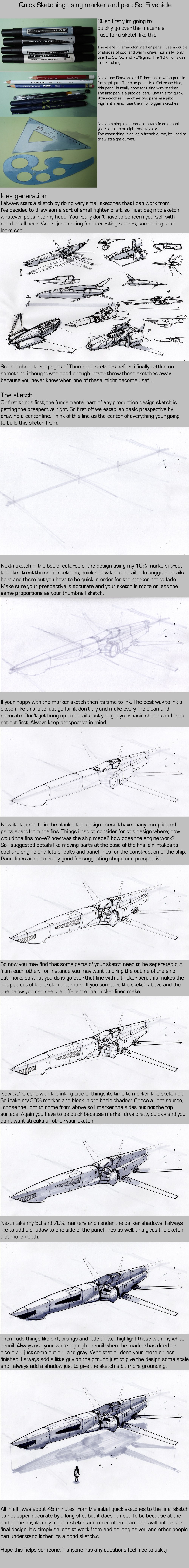 Sci-fi vehicle sketch tutorial