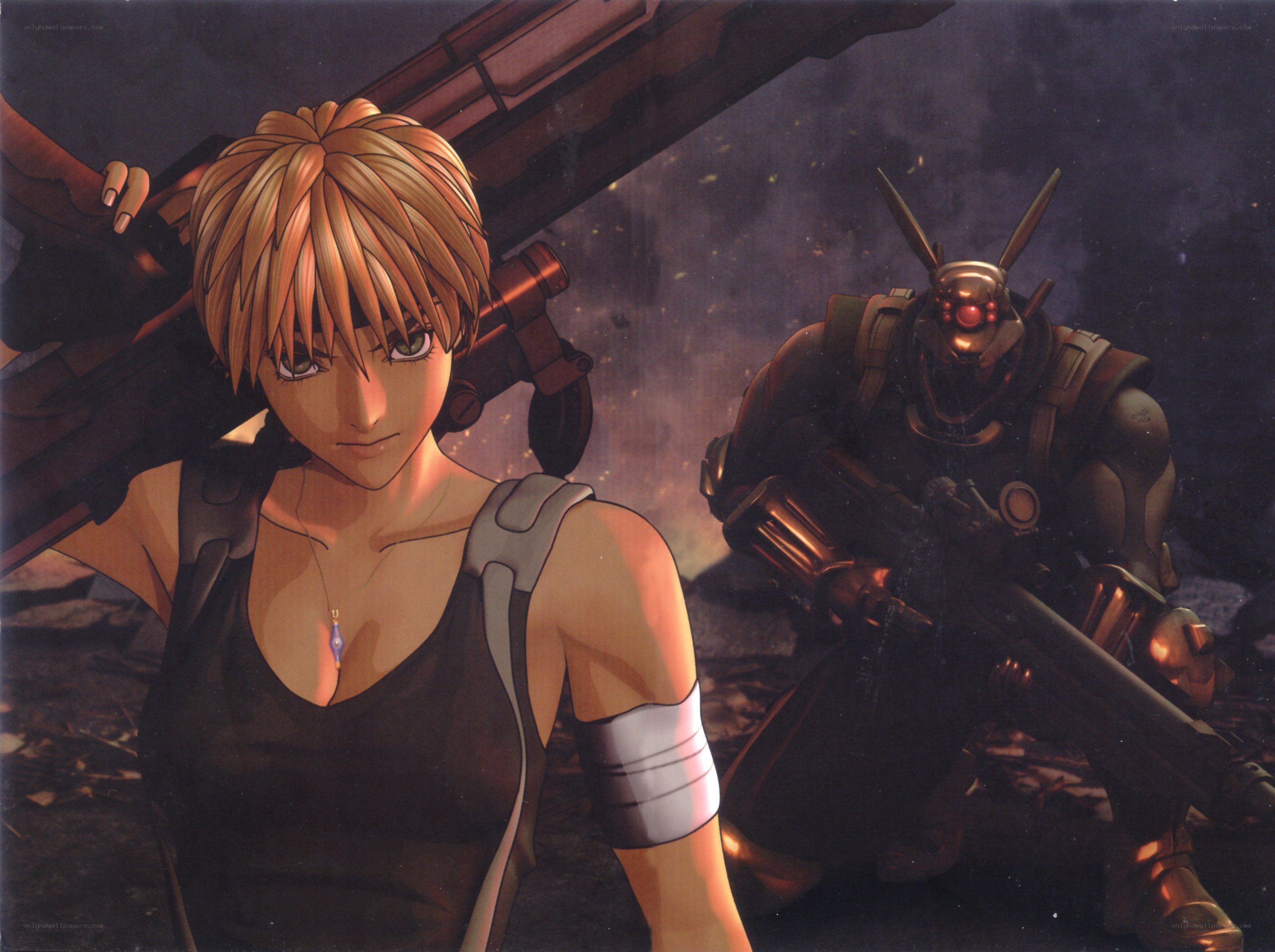 sci-fi warrior duo