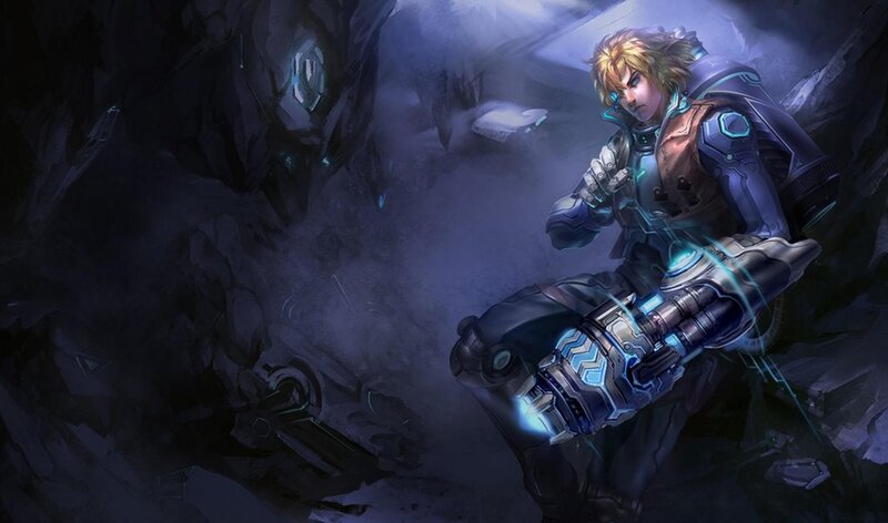 sci-fi warrior in dark cave