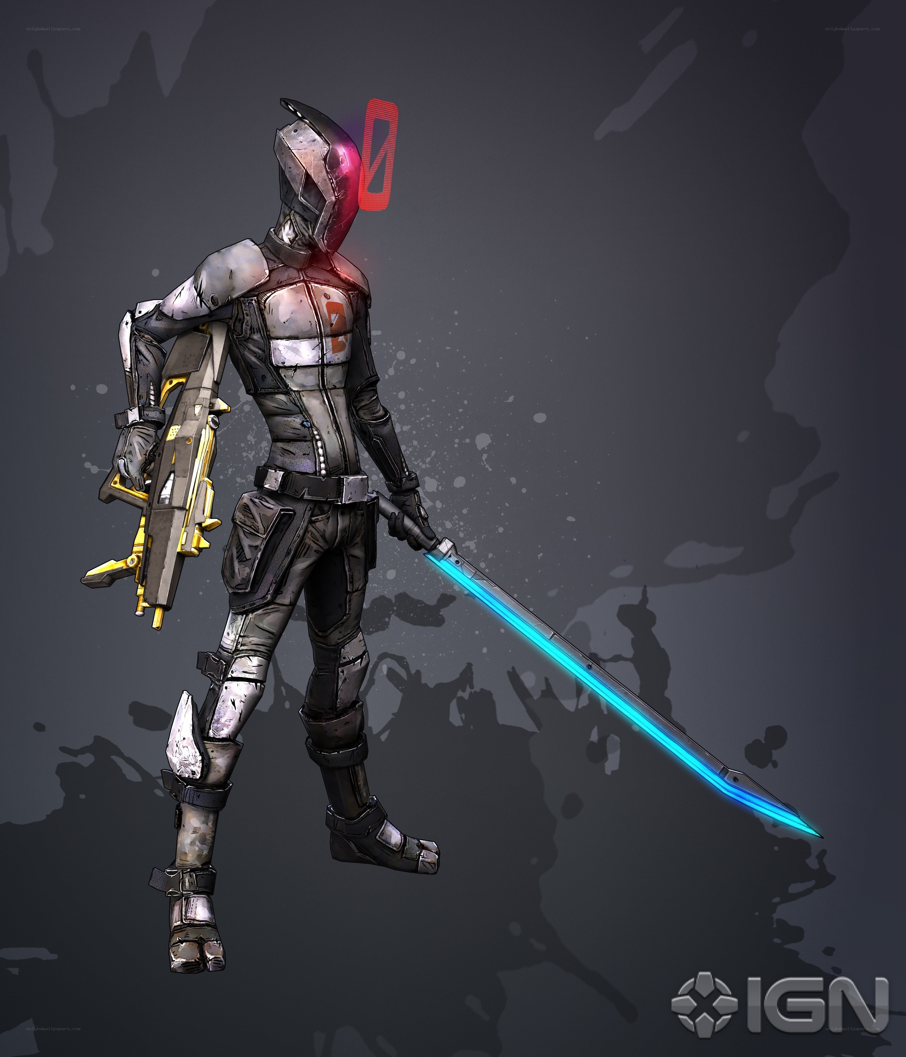 sci-fi warrior with energy sword