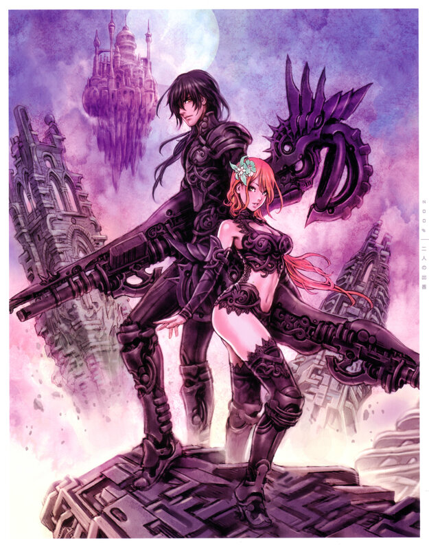 sci-fi warriors in purple landscape