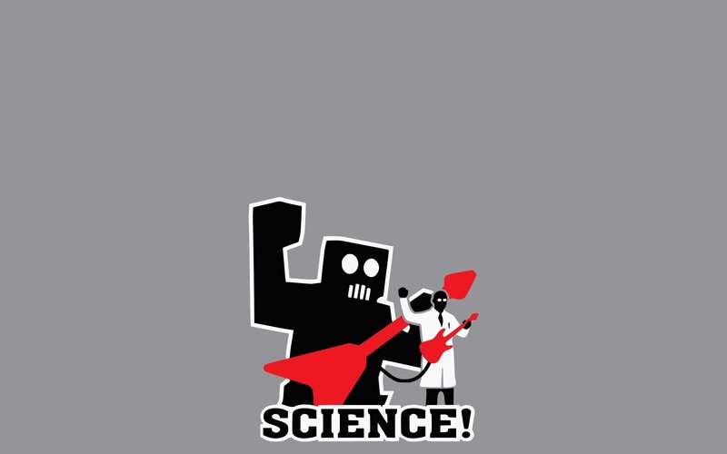 Science and robots illustration