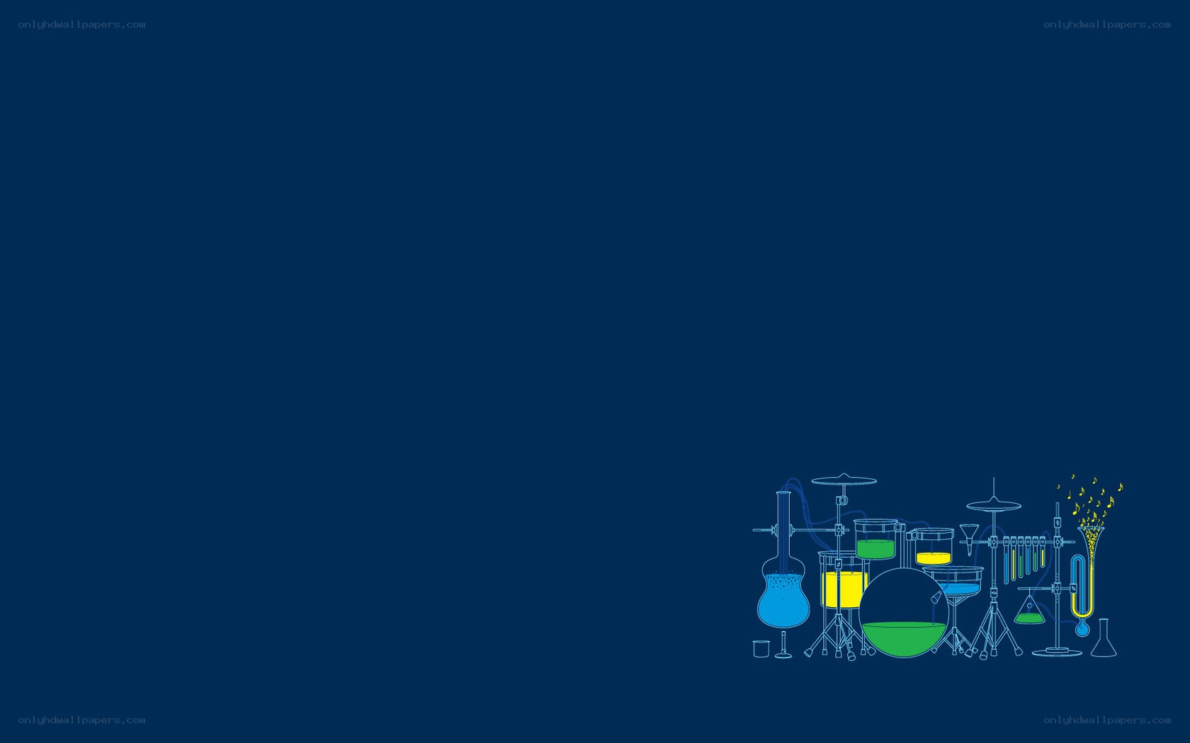 science drum set illustration