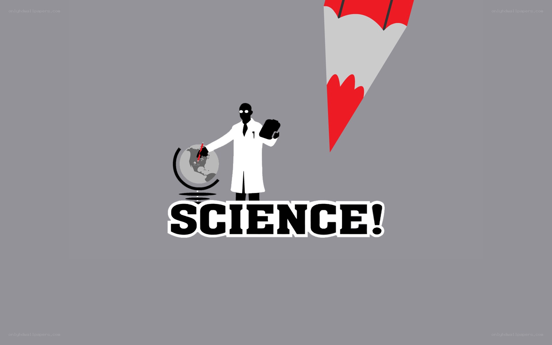 science illustration with scientist