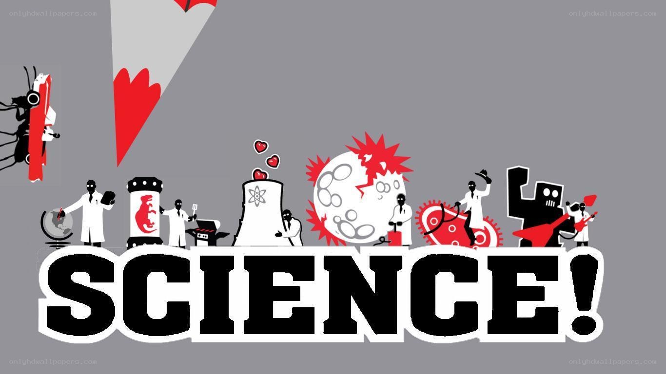 Science illustration with scientists