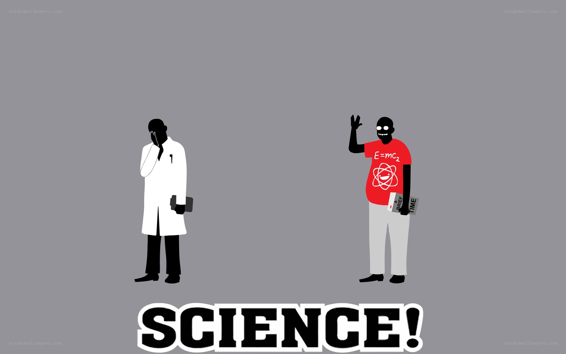 Science illustration with two figures