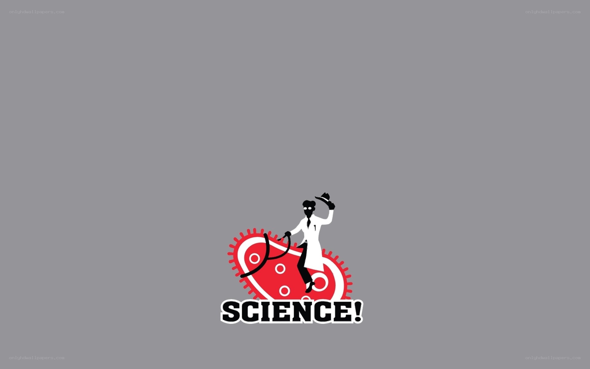 Science logo with scientist