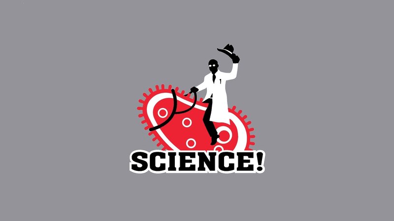 Science logo with scientist