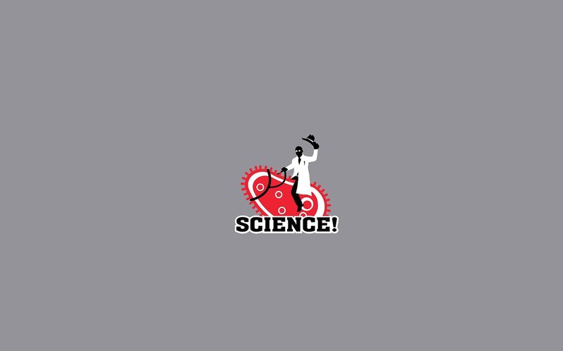 Science logo with scientist
