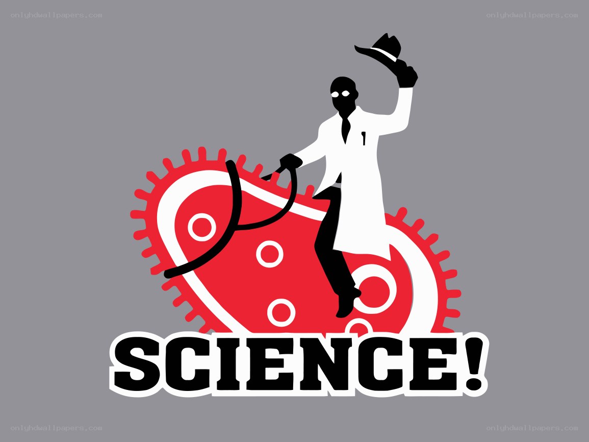 Science logo with scientist