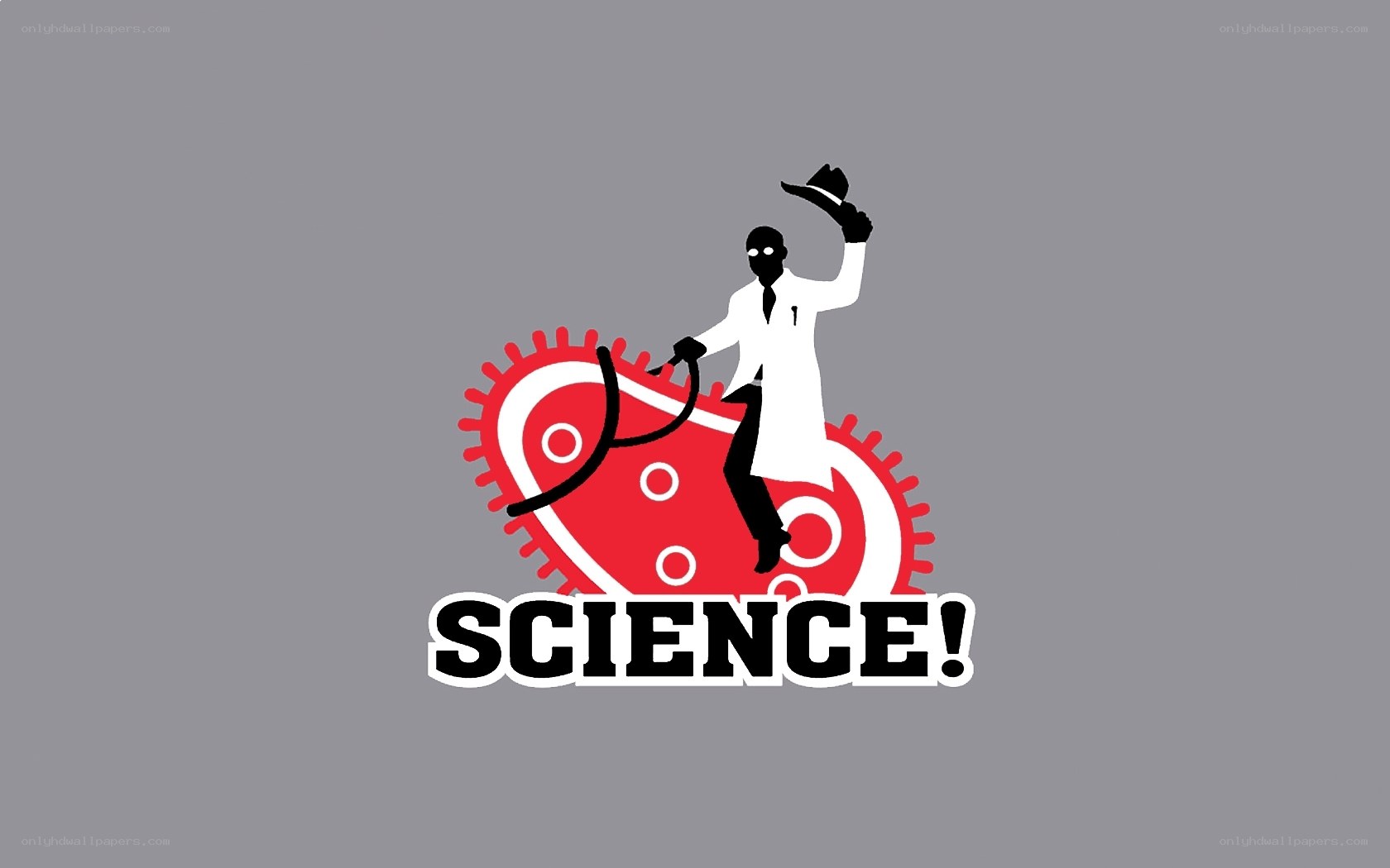 Science logo with scientist