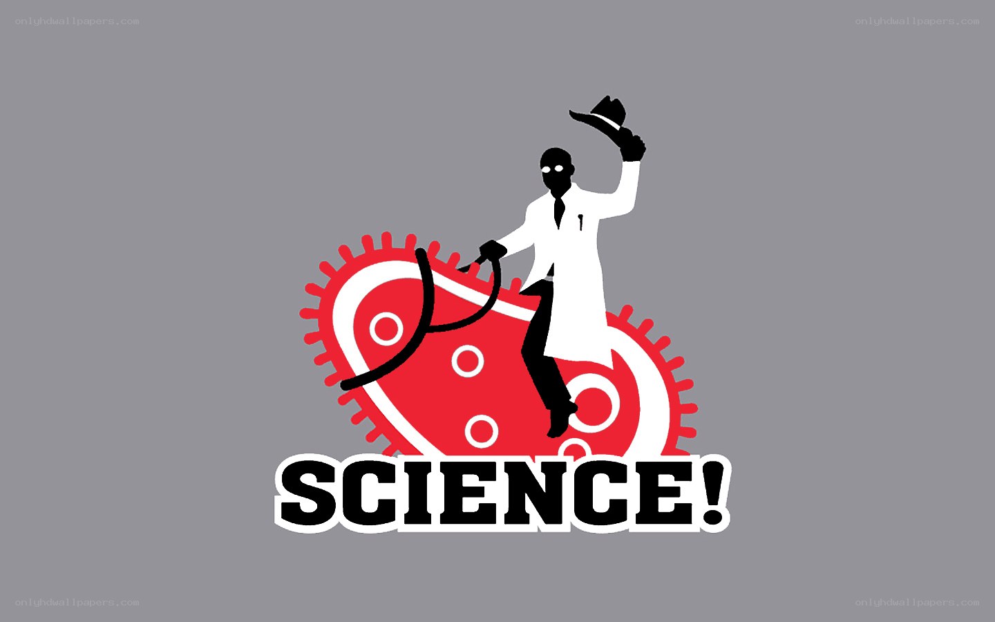 Science logo with scientist figure