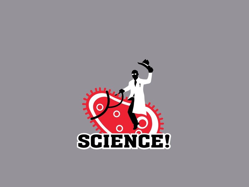 science logo with scientist