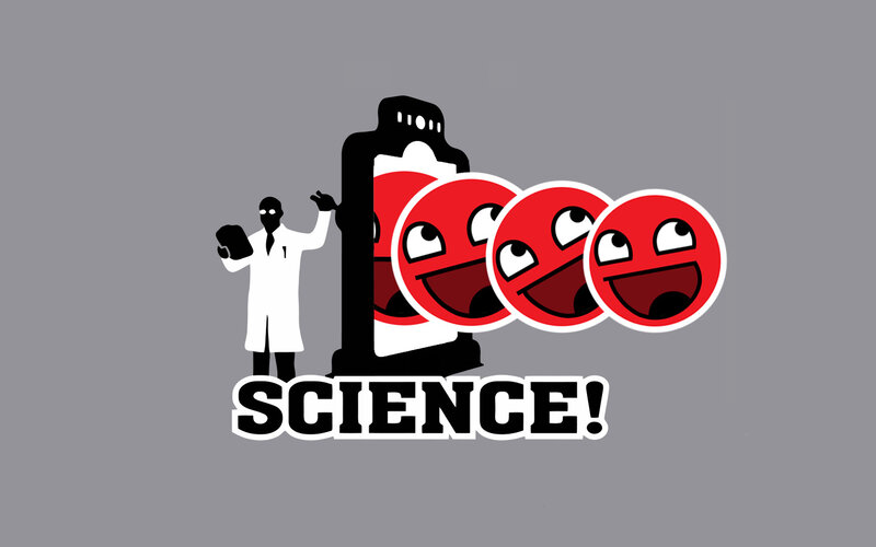 Science meme with lab scientist