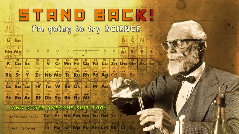 Science meme with scientist