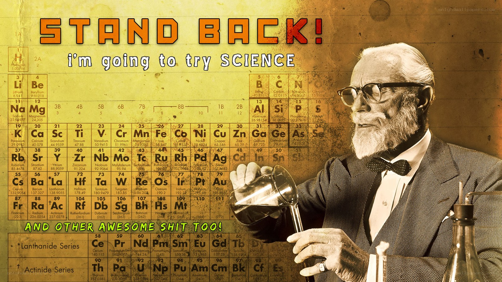 Science meme with scientist