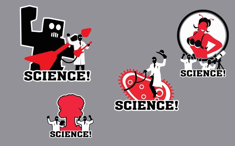 Science themed stickers