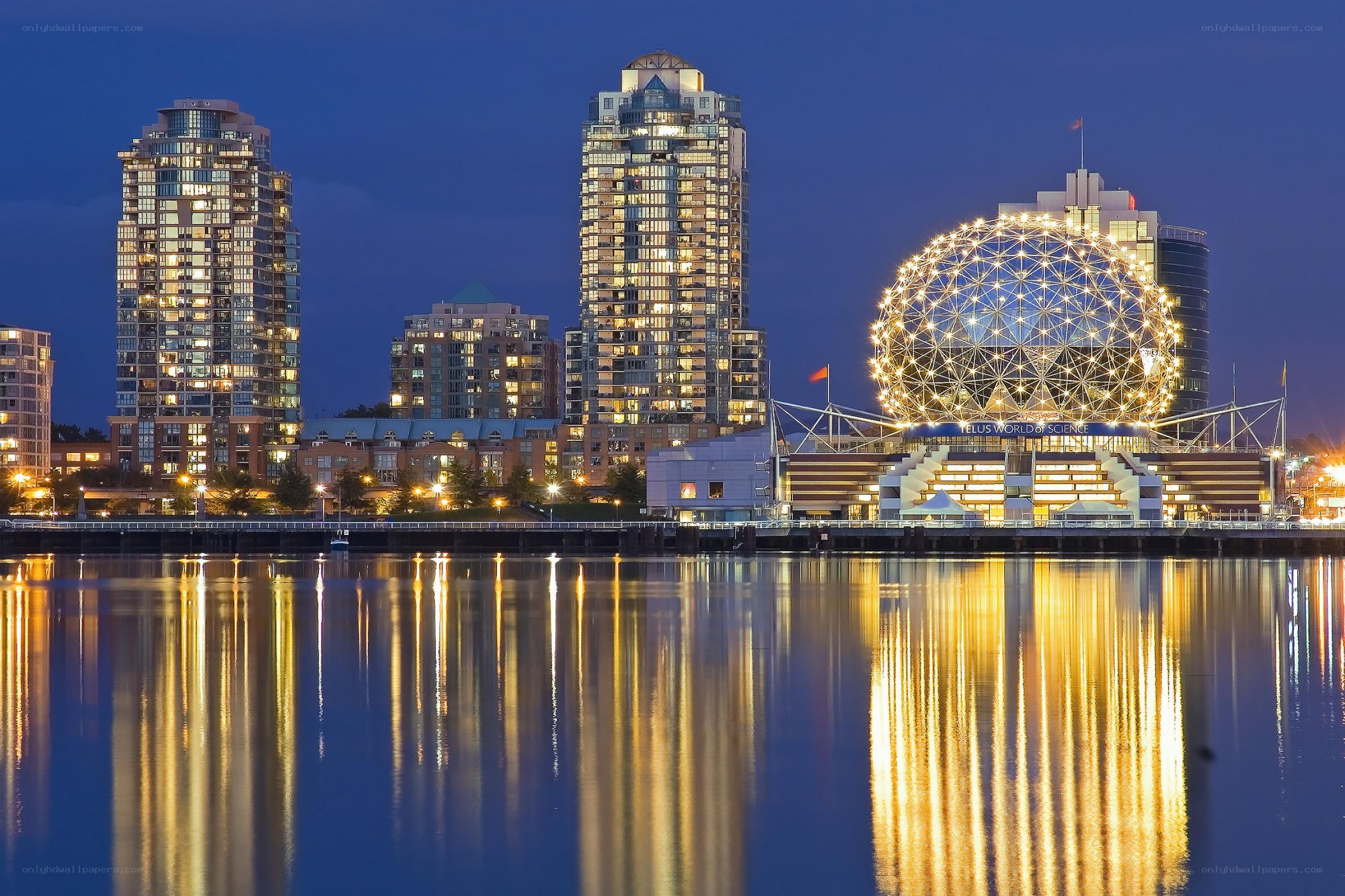 Science World at night