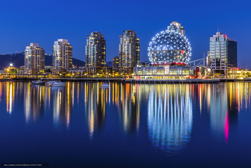 Science World at Night — Blue