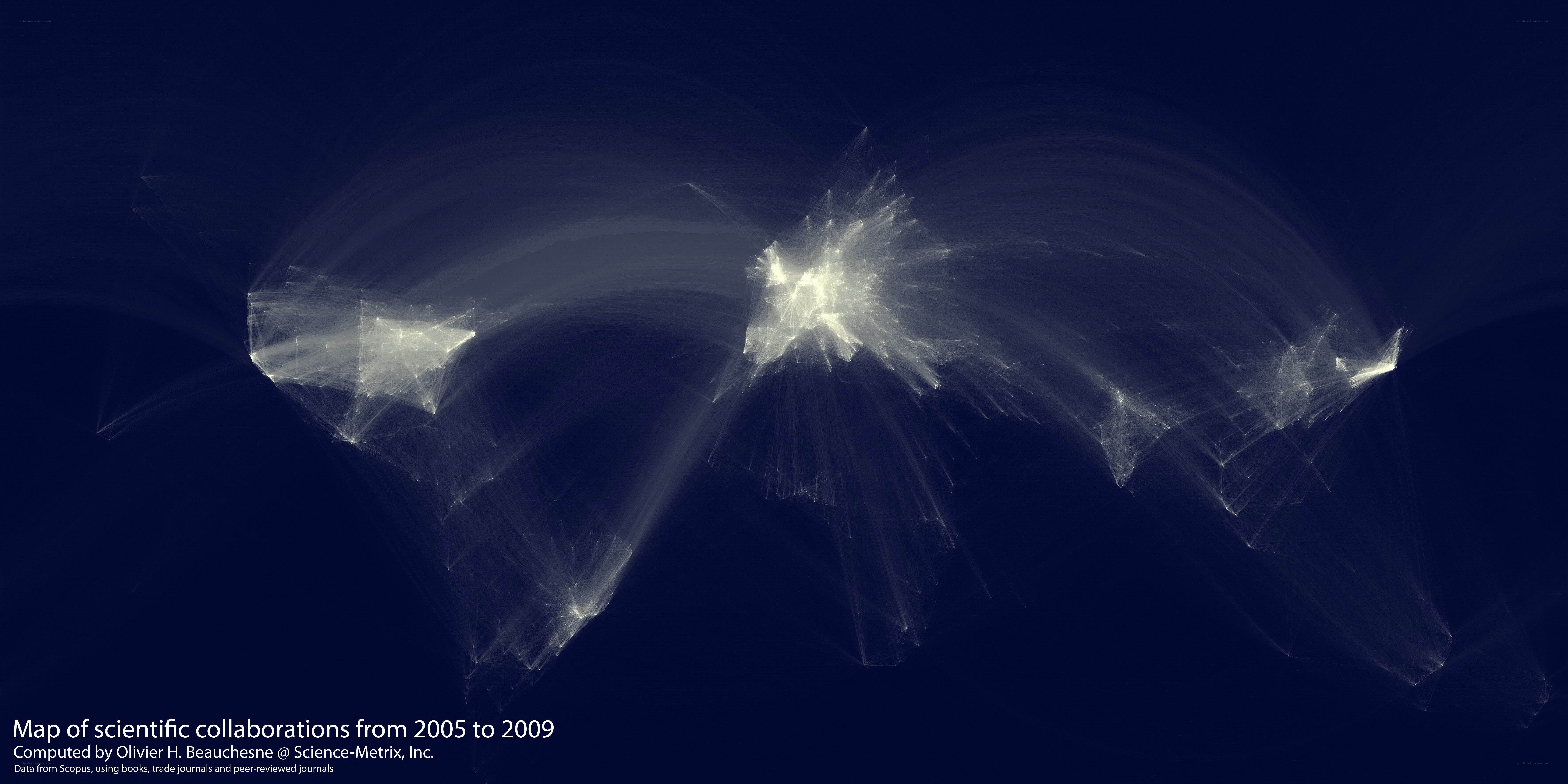 Scientific collaboration map