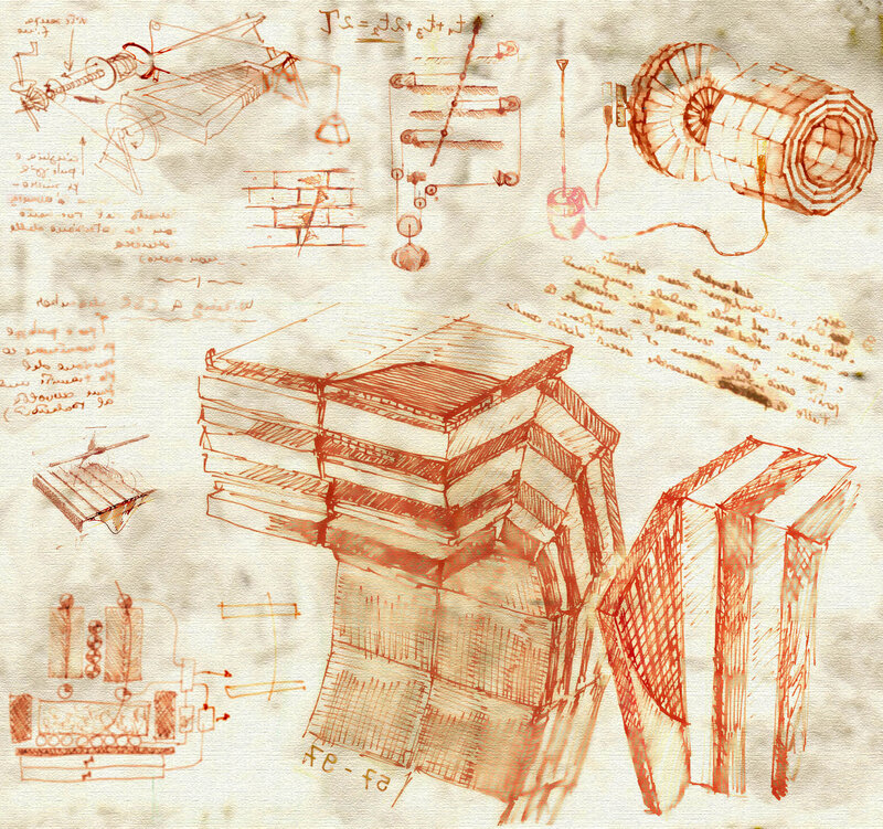 scientific sketches and diagrams