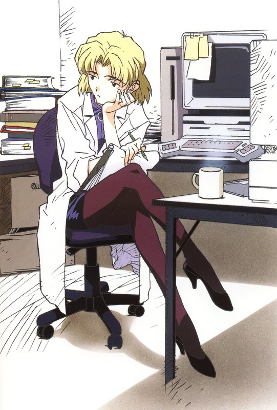 scientist at a computer desk