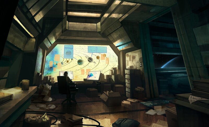 Scientist at Desk — Brown
