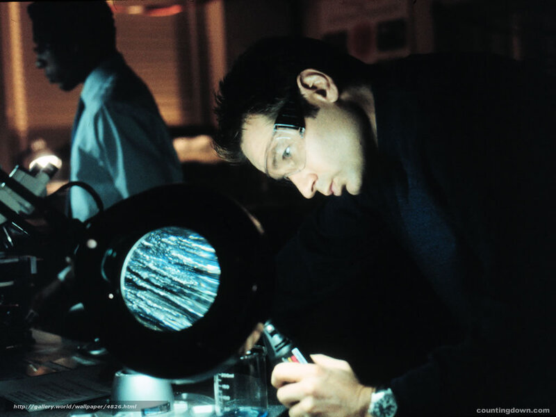scientist examining sample