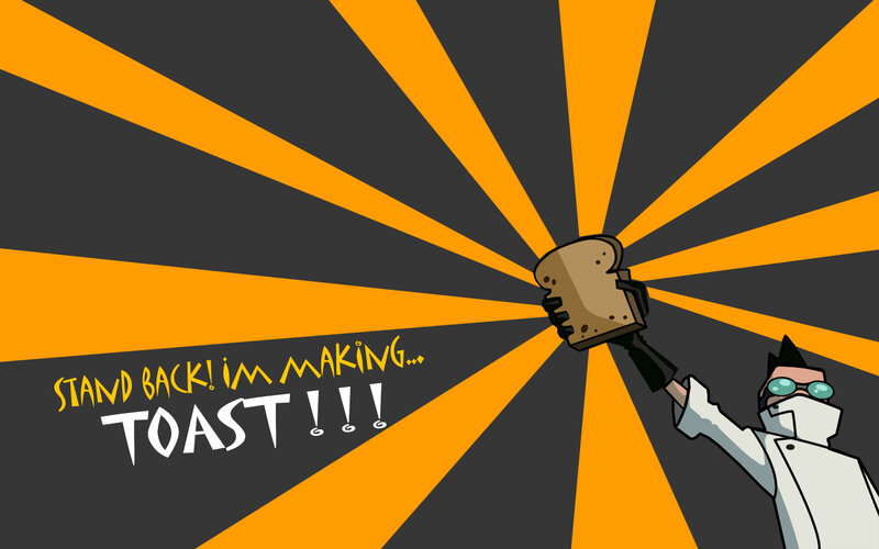 Scientist Holding Toast