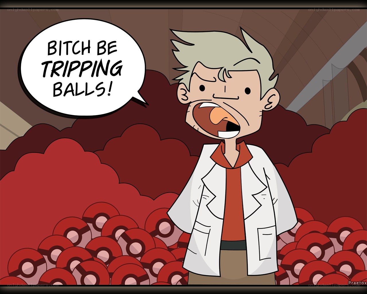 Scientist in a Poké Ball pit
